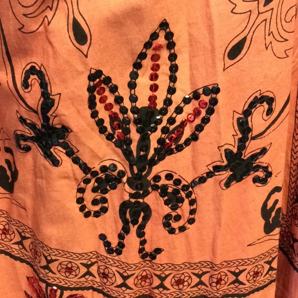 Vintage Zashi Bohemian Print Skirt with Sequins - Picture 4 of 7